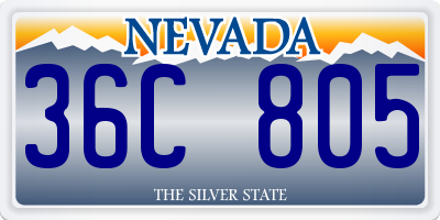 NV license plate 36C805