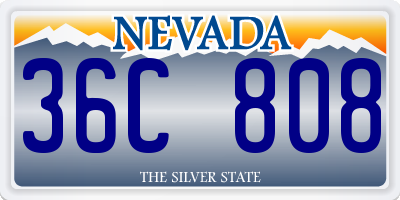 NV license plate 36C808