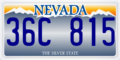 NV license plate 36C815