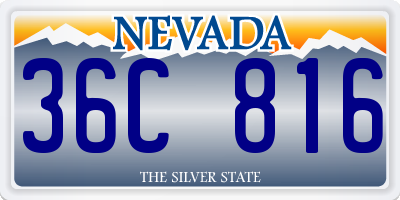 NV license plate 36C816