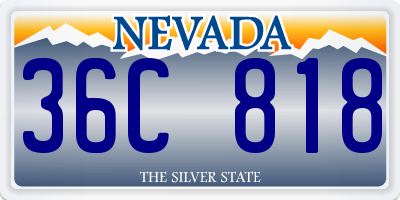 NV license plate 36C818