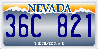 NV license plate 36C821