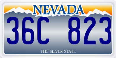 NV license plate 36C823