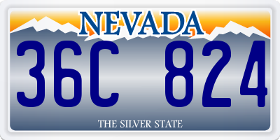 NV license plate 36C824
