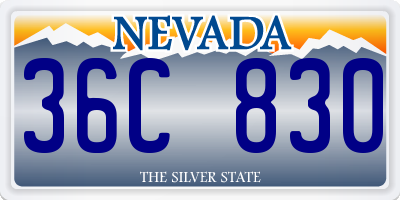 NV license plate 36C830