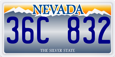NV license plate 36C832
