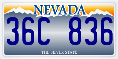 NV license plate 36C836