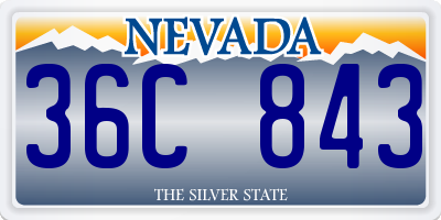 NV license plate 36C843