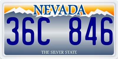 NV license plate 36C846