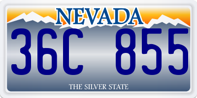 NV license plate 36C855