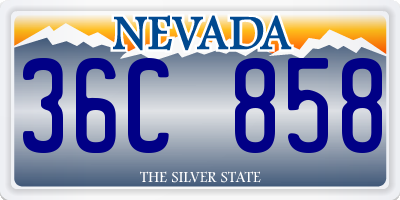 NV license plate 36C858