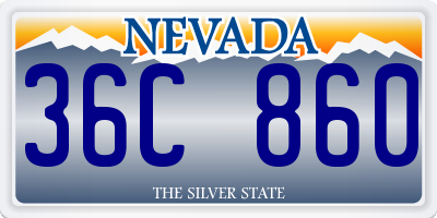 NV license plate 36C860