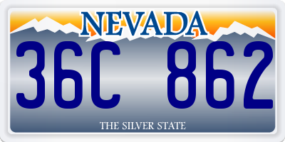 NV license plate 36C862