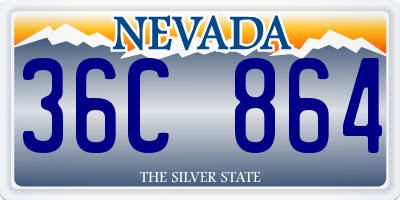 NV license plate 36C864