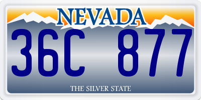 NV license plate 36C877