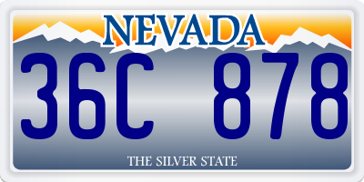 NV license plate 36C878