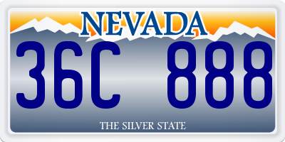 NV license plate 36C888