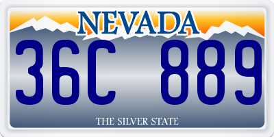 NV license plate 36C889