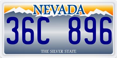 NV license plate 36C896