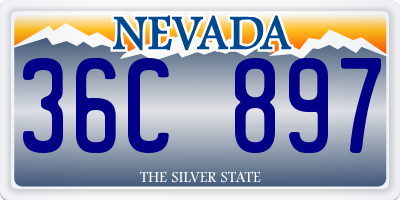 NV license plate 36C897