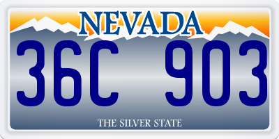 NV license plate 36C903