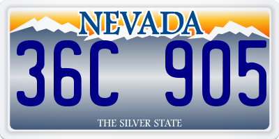 NV license plate 36C905