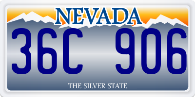 NV license plate 36C906