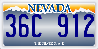 NV license plate 36C912