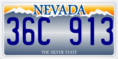 NV license plate 36C913