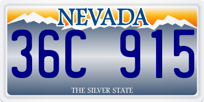 NV license plate 36C915