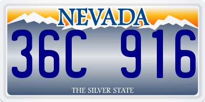 NV license plate 36C916