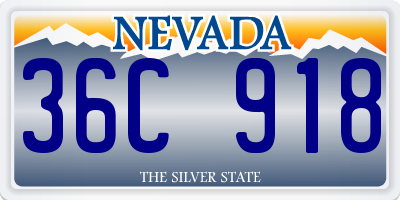 NV license plate 36C918