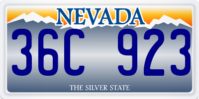 NV license plate 36C923