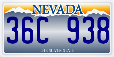 NV license plate 36C938