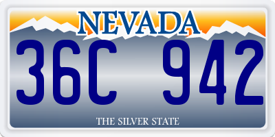 NV license plate 36C942