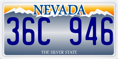 NV license plate 36C946