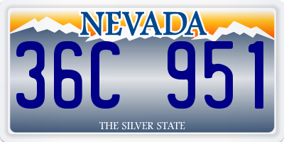 NV license plate 36C951