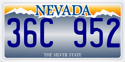 NV license plate 36C952