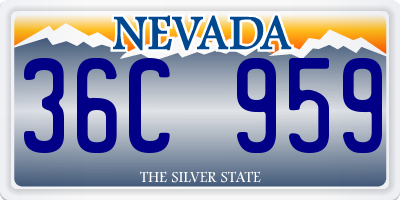 NV license plate 36C959