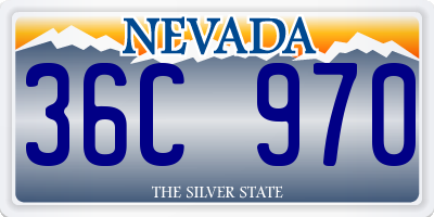 NV license plate 36C970