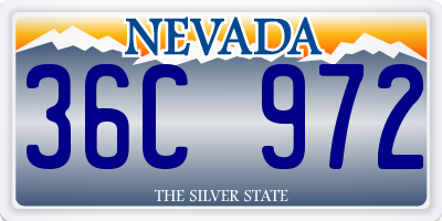 NV license plate 36C972