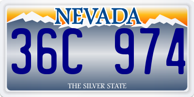 NV license plate 36C974