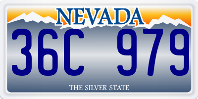 NV license plate 36C979