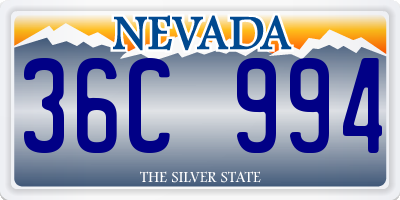 NV license plate 36C994