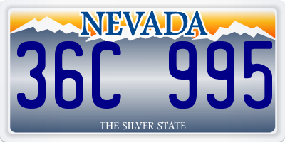 NV license plate 36C995