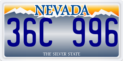 NV license plate 36C996