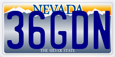 NV license plate 36GDN