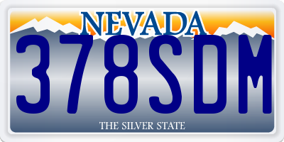 NV license plate 378SDM