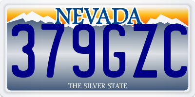 NV license plate 379GZC