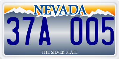 NV license plate 37A005